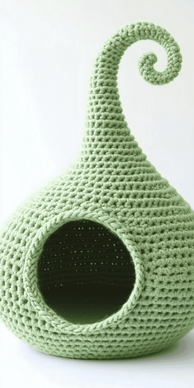 Crochet Pattern for Cat Dog Bed House