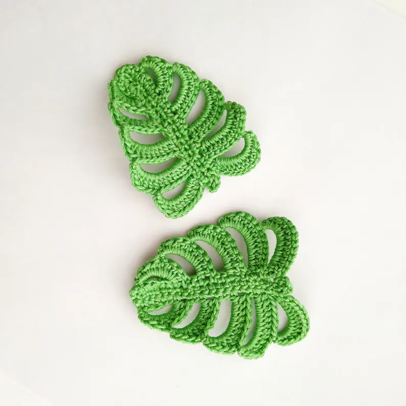 Crooked Monstera Leaf Crochet Pattern