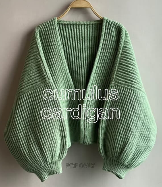 Cumulus Cardigan Crochet PDF Pattern