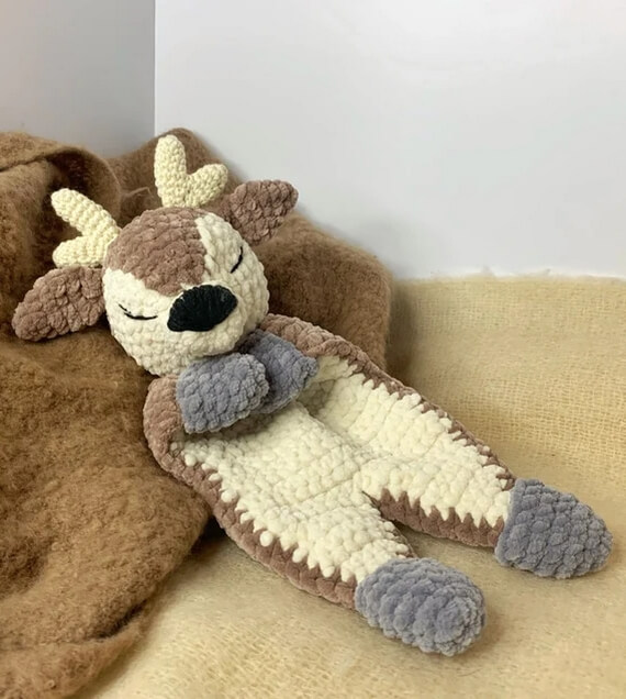 Deer Crochet Lovey: Amigurumi, Easy PDF Pattern