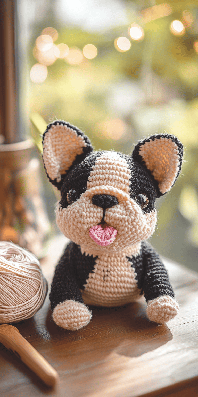 DIY Amigurumi French Bulldog Crochet Pattern PDF