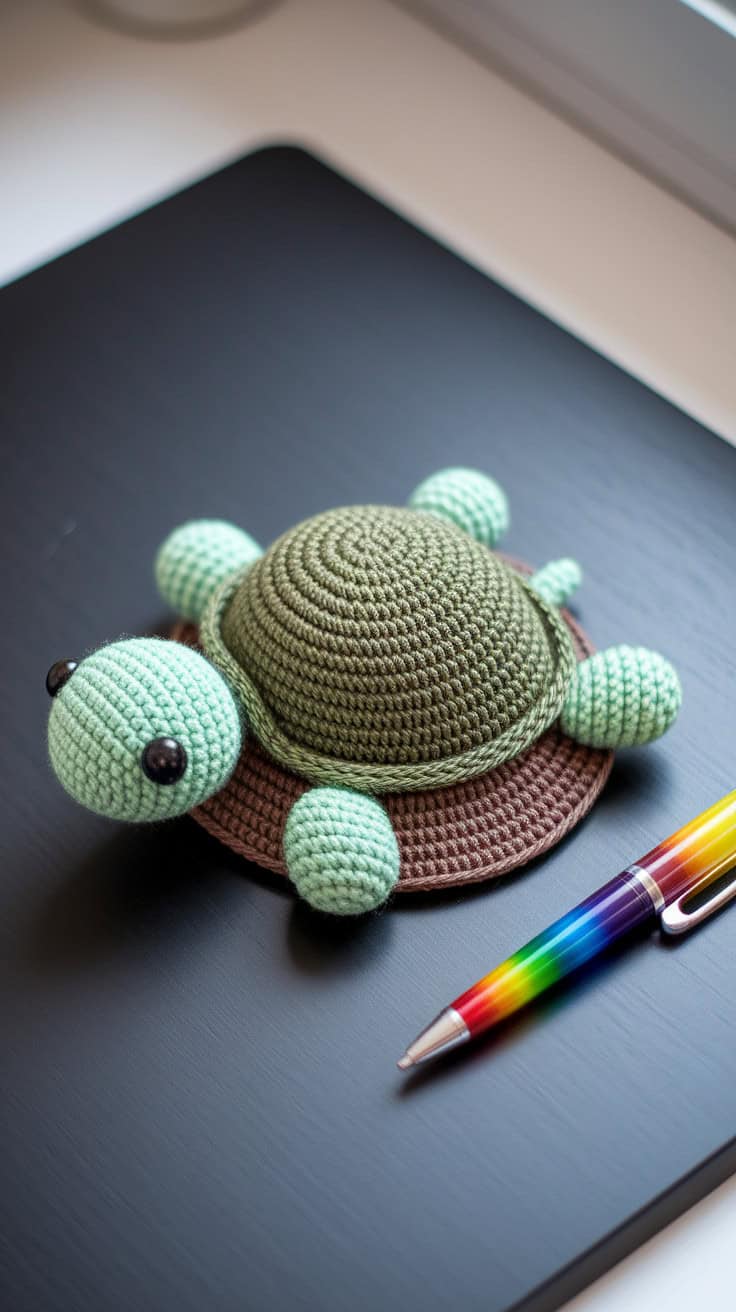 DIY Beach Decor: Sea Turtle Coaster Crochet