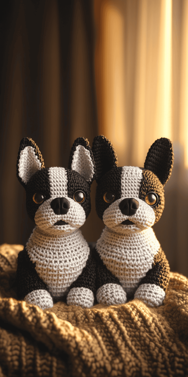 Easy Boston Terrier & French Bulldog Crochet Pattern
