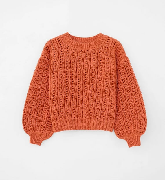 Easy Modern Crochet Ribbed Sweater Pattern
