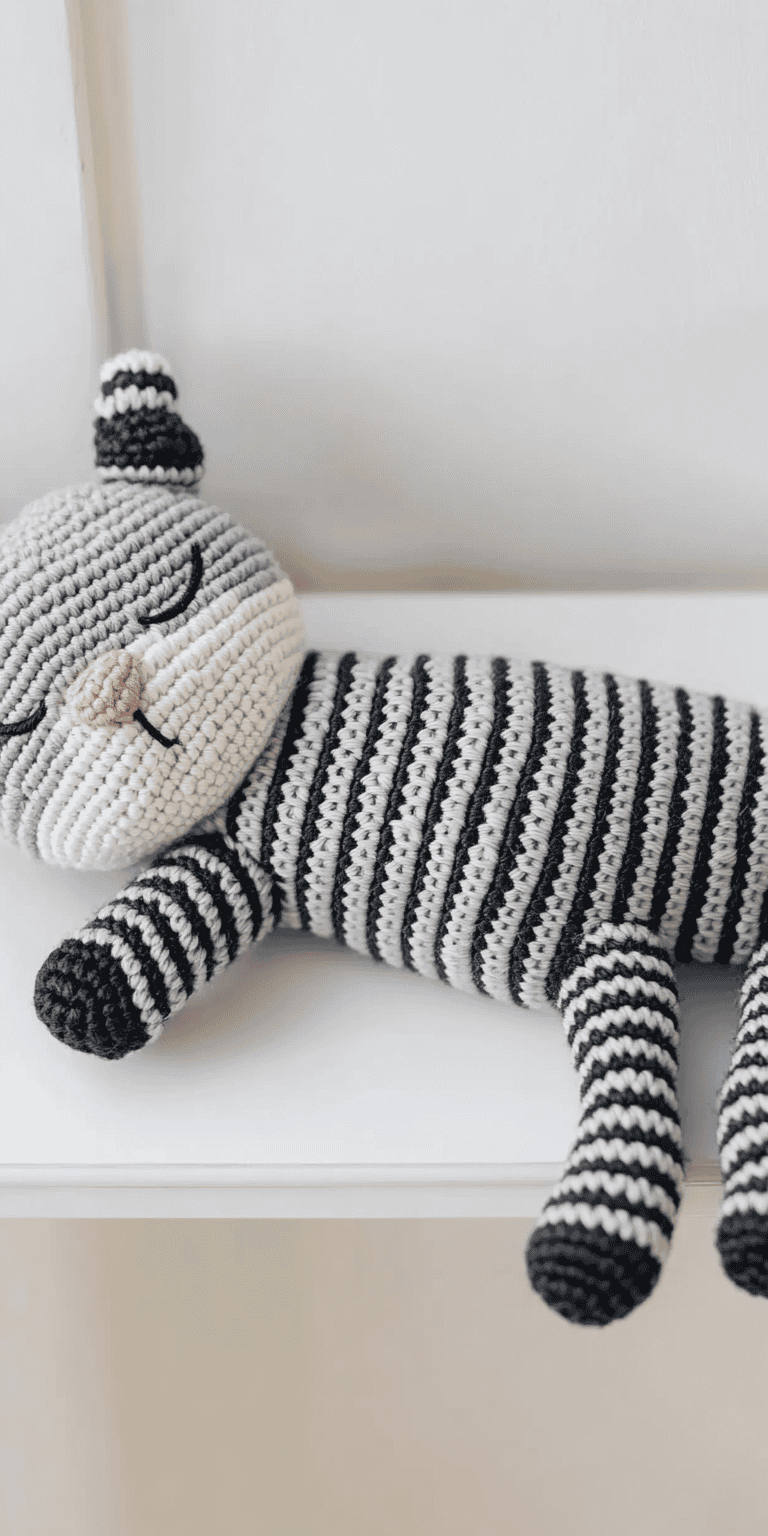 Easy Tabby Cat Amigurumi Crochet Pattern PDF