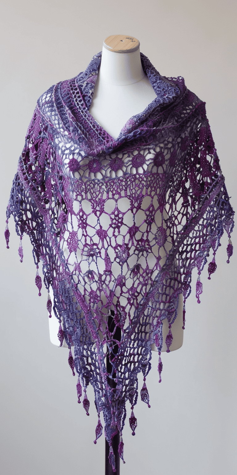 Elegant Nightfall Crochet Shawl Pattern for Weddings