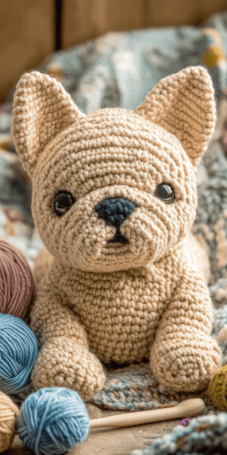 French Bulldog Crochet Pattern in English PDF