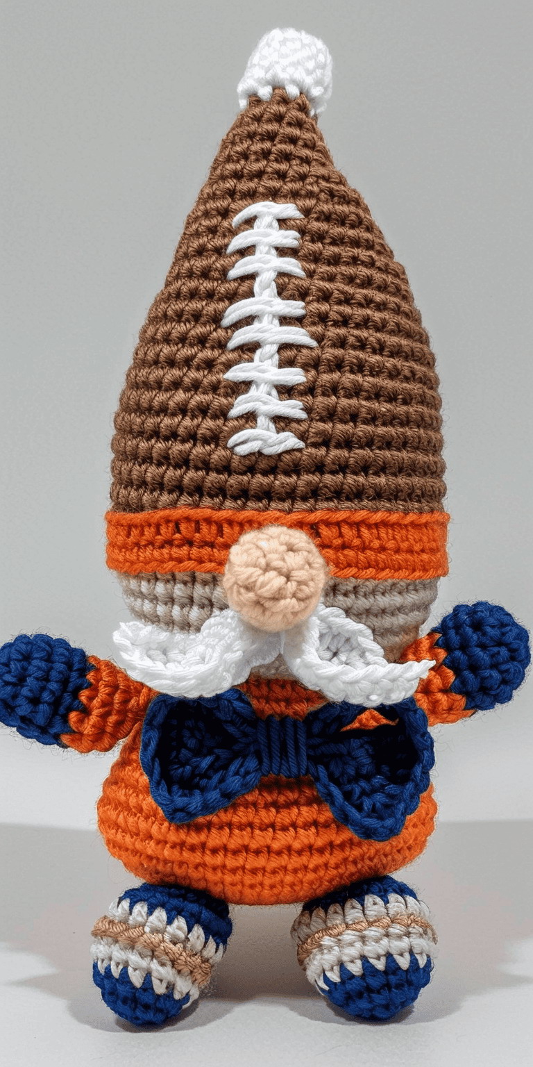 Gnome Football Hat Crochet Amigurumi Pattern