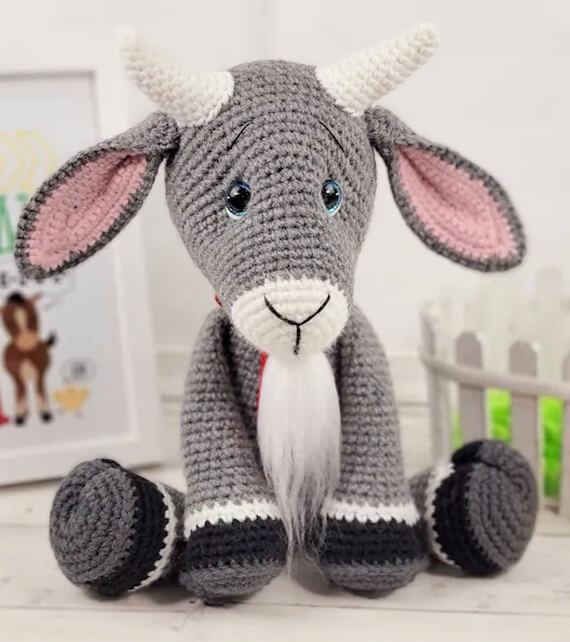 Goat Amigurumi Crochet Pattern with Plush Toy Tutorial