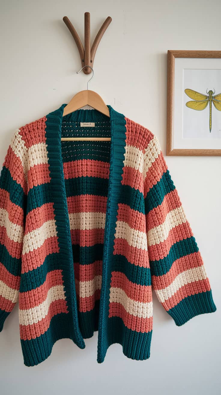Granny Hexagon Crochet Cardigan Pattern