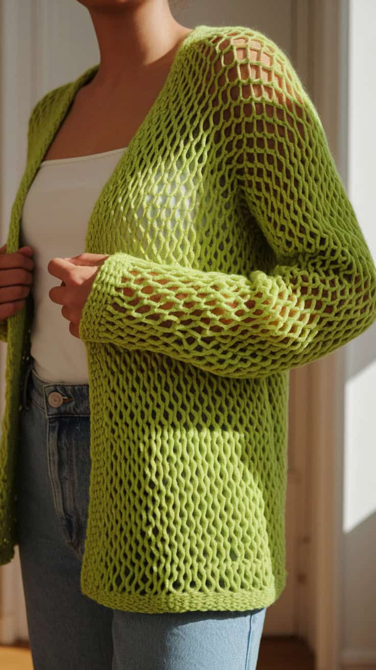 Hex Cardigan Crochet Pattern with Video Tutorial