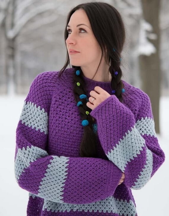 Hexagon Crochet Cardigan: PDF Sweater Pattern
