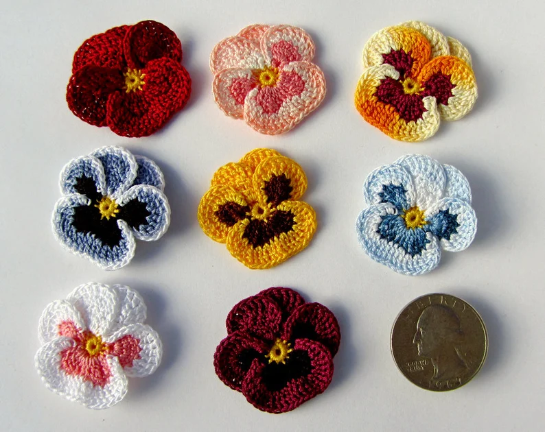 Irish Crochet Pansy Pattern: Experienced Level Tutorial