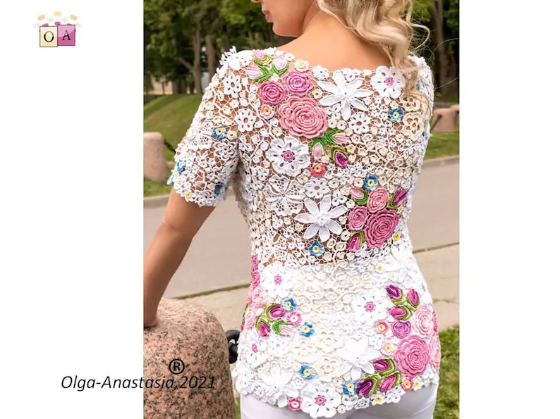 Irish Lace Vintage Crochet Blouse Pattern Tutorial