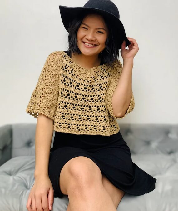Lacy Summer Top Crochet Pattern XS-XXL