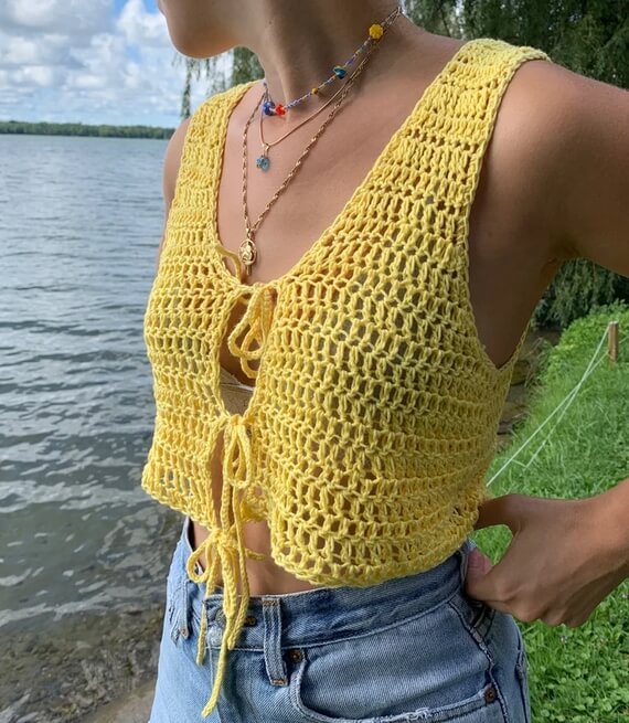 Loopy Crochet Vest Pattern PDF on Etsy