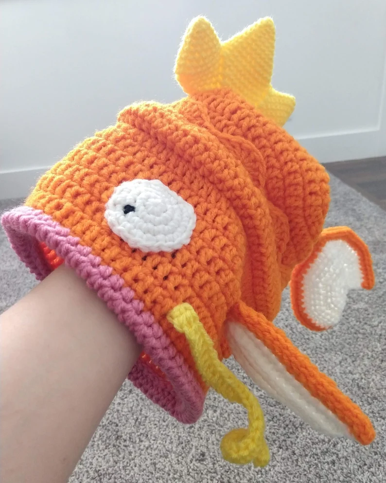 Magikarp Pokemon Slouchy Hat Crochet Pattern