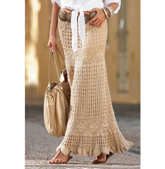 Maxi Crochet Skirt Pattern with Video, XS-2XL