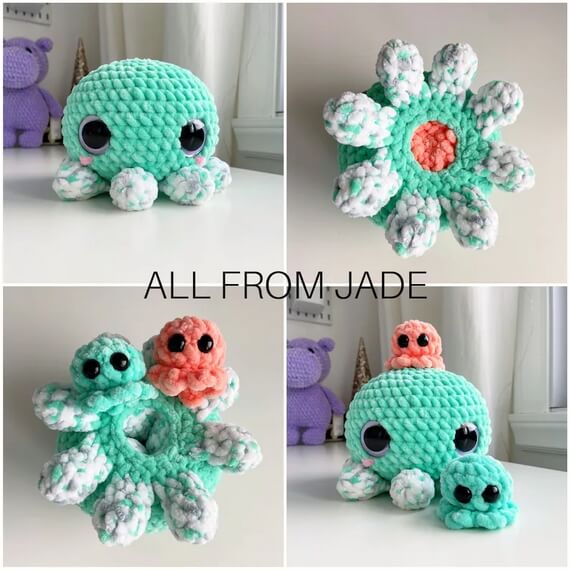 Mini Kawaii Octopuses Crochet Pattern