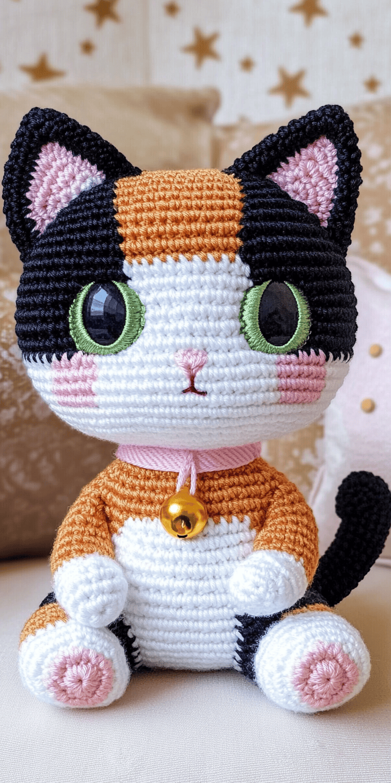 Minnie Calico Kitten Crochet Pattern: Amigurumi PDF