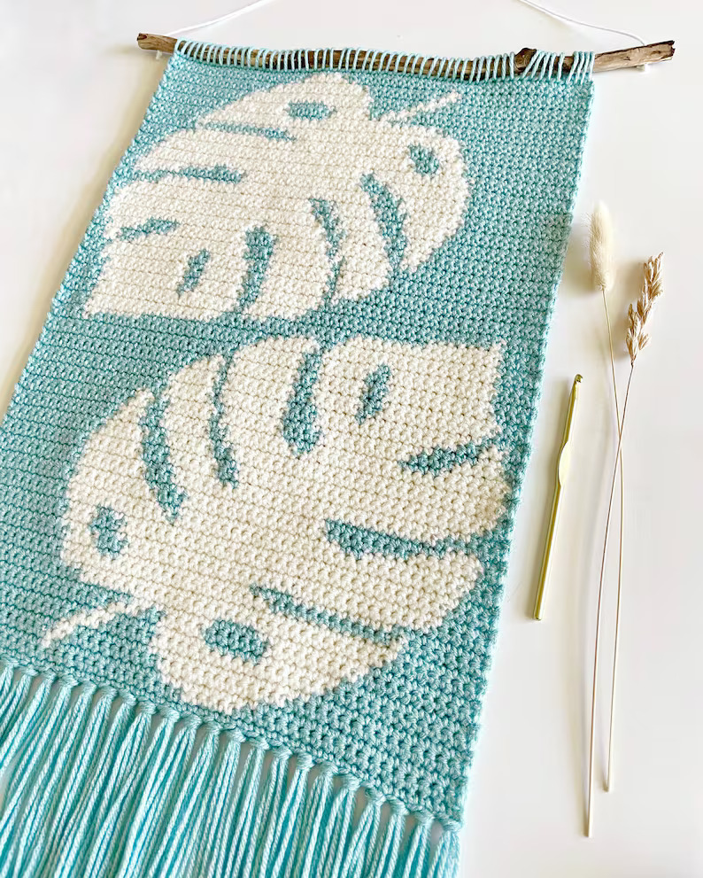 Monstera Fields Crochet Wall Hanging Pattern PDF