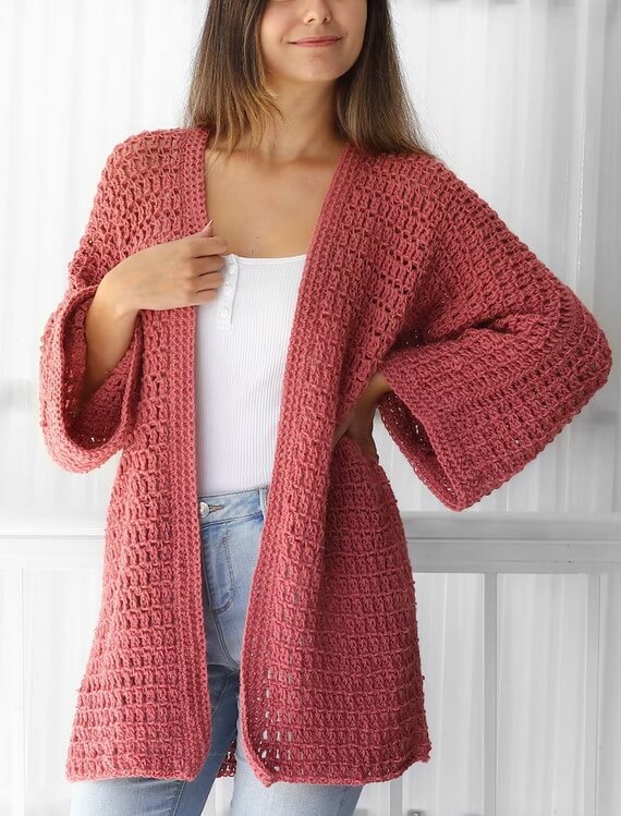 NALA Crochet Cardigan Pattern for Women, XS-3XL