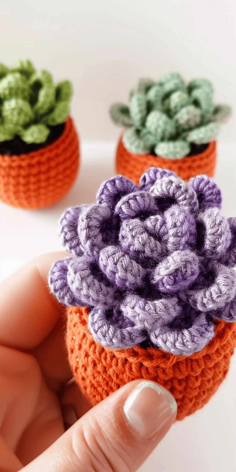 No-Sew Crochet Succulent Amigurumi Pattern Gift