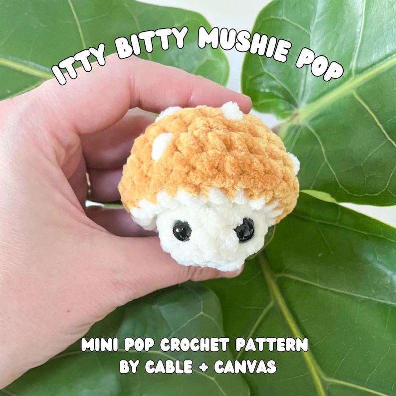 No-Sew Mini Mushroom Amigurumi Crochet Pattern