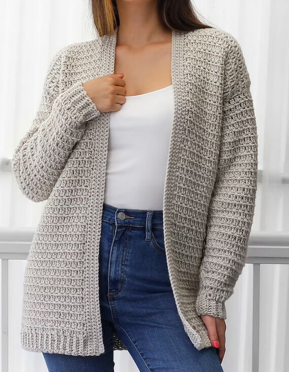 OLIVIA Women's Crochet Cardigan Pattern, XS-3XL