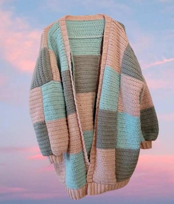 One-Size-Fits-All Cute Patchwork Crochet Cardigan Pattern