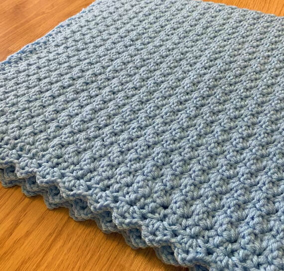 One-Skein Crochet Baby Blanket Pattern PDF