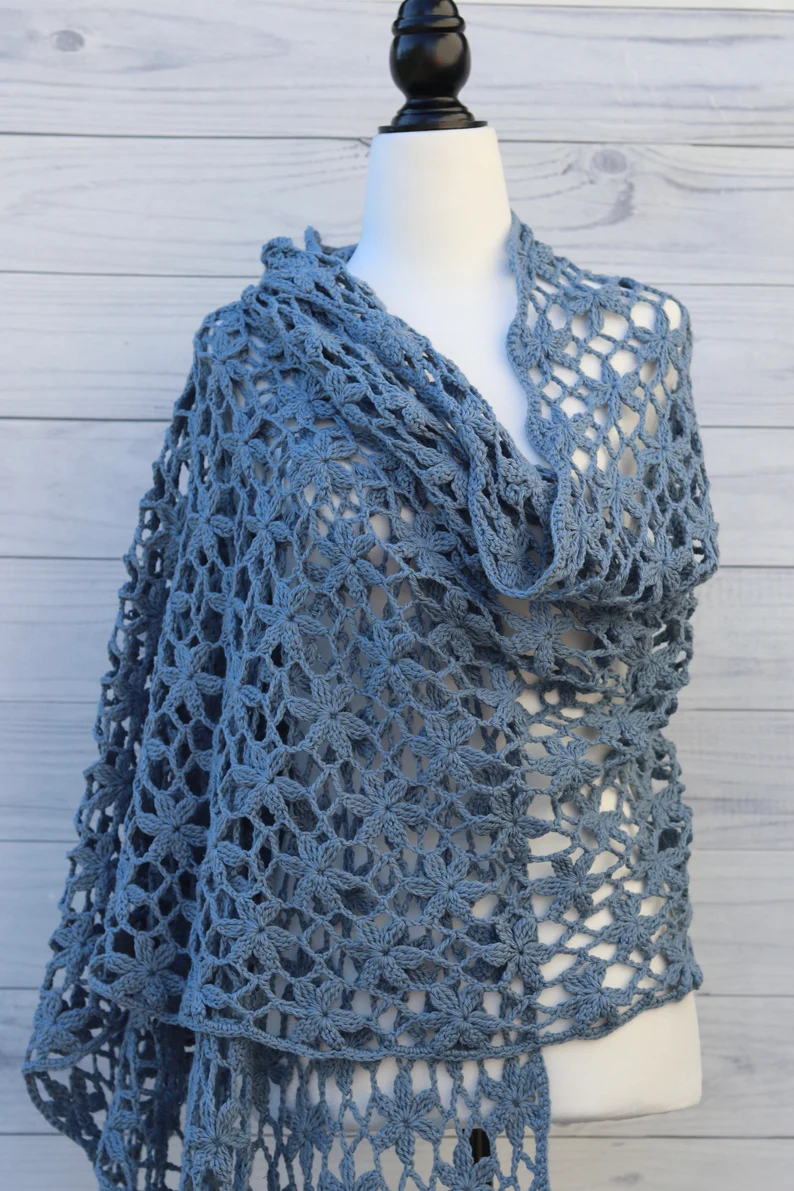 Orchid Crochet Shawl – DIY Pattern