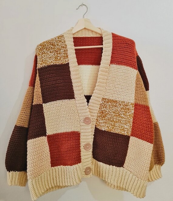 Patchwork Crochet Cardigan & Sweater Pattern