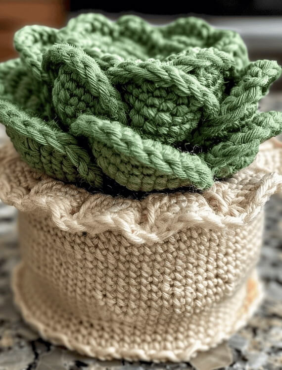 Savvy Succulent Crochet Coaster Pattern