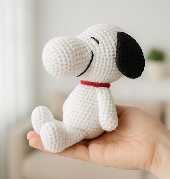 Snoopy Crochet Amigurumi Doll Pattern PDF