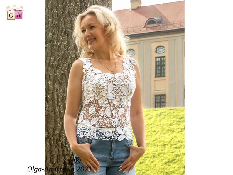 Summer Floral Print Crochet Lace Blouse