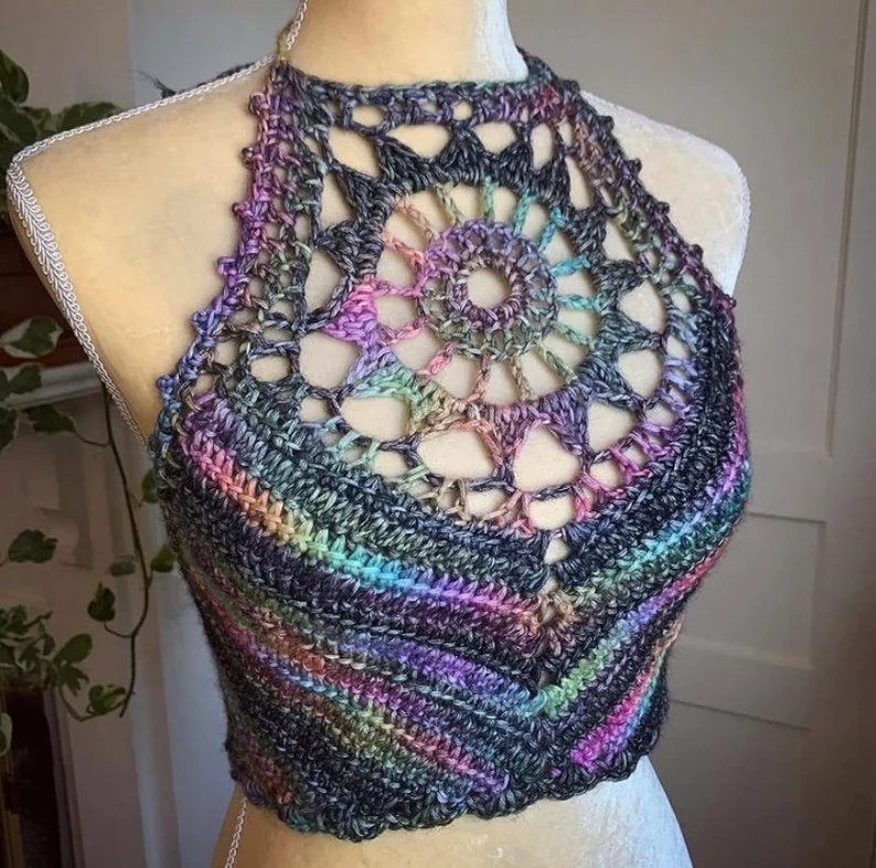 Sunburst Crochet Crop Top Pattern