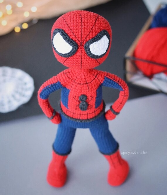 Superhero Spider Amigurumi Crochet Doll Pattern