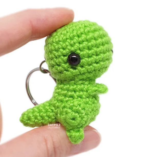 T-Rex Amigurumi Keychain Crochet Pattern