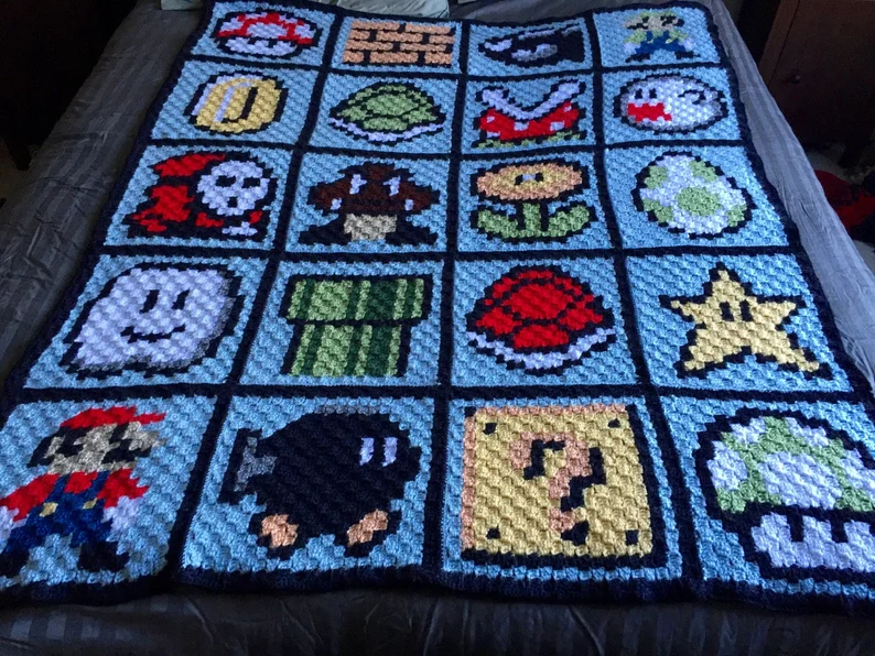 Video Game Pixel 60×48 Crochet Pattern