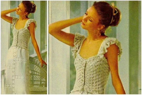 Vintage Beribboned Camisole Crochet Pattern
