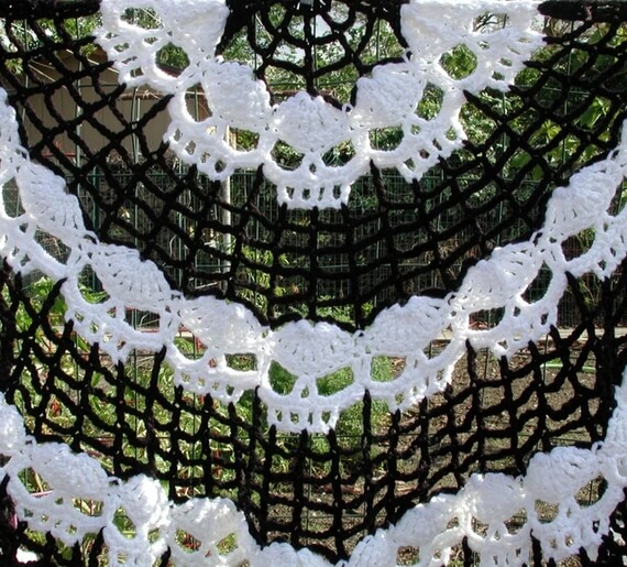 Wikked Skull Half-Moon Crochet Shawl Pattern