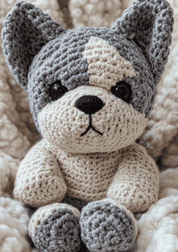 Amigurumi French Bulldog Puppy Pattern – Louie