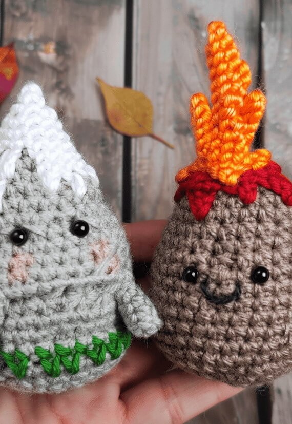 DIY Crochet Mountain & Volcano Pattern PDF