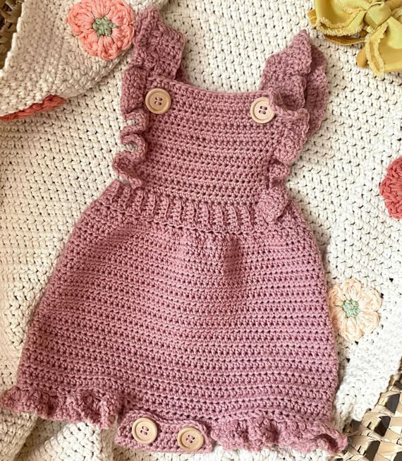 Ginny Baby Romper: Crochet Pattern PDF