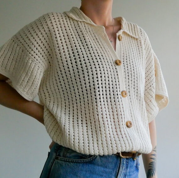 Jebel Button-Up Crochet Pattern PDF
