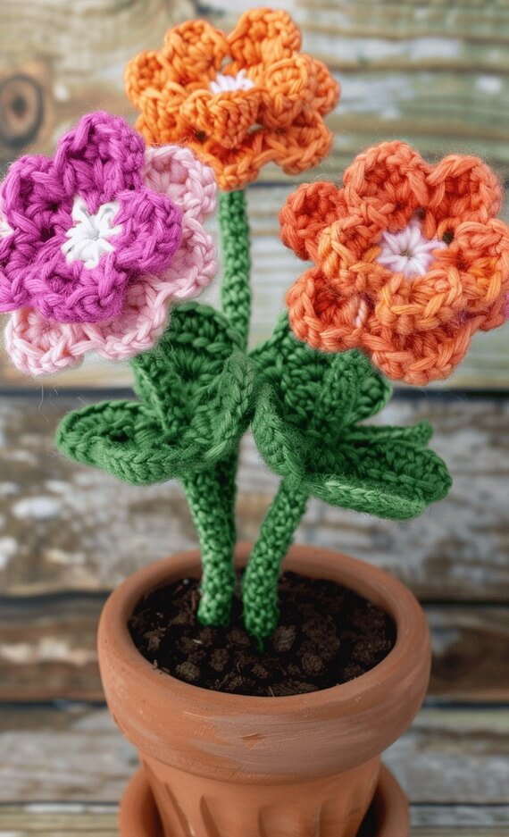Summer Flowers Crochet Pattern: Lily, Carnation, Sunflower
