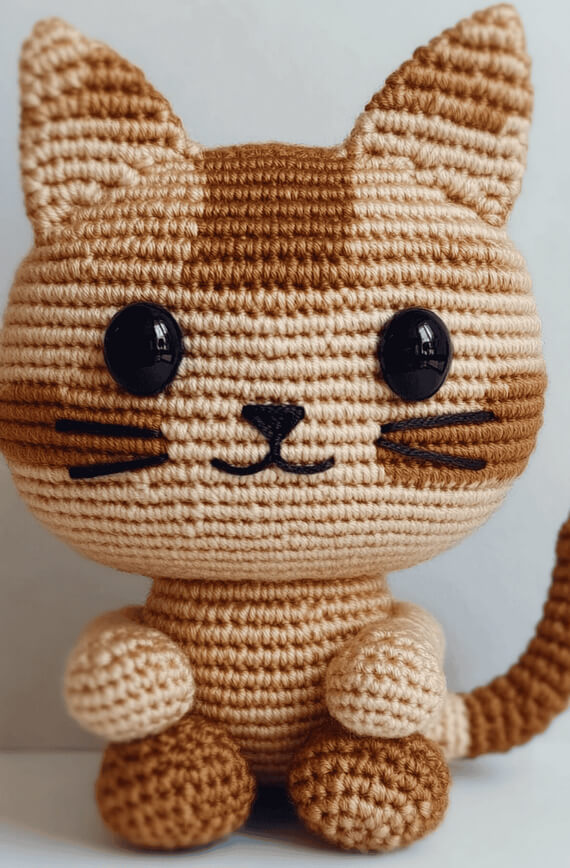 Tabby Cat Amigurumi Crochet PDF Pattern