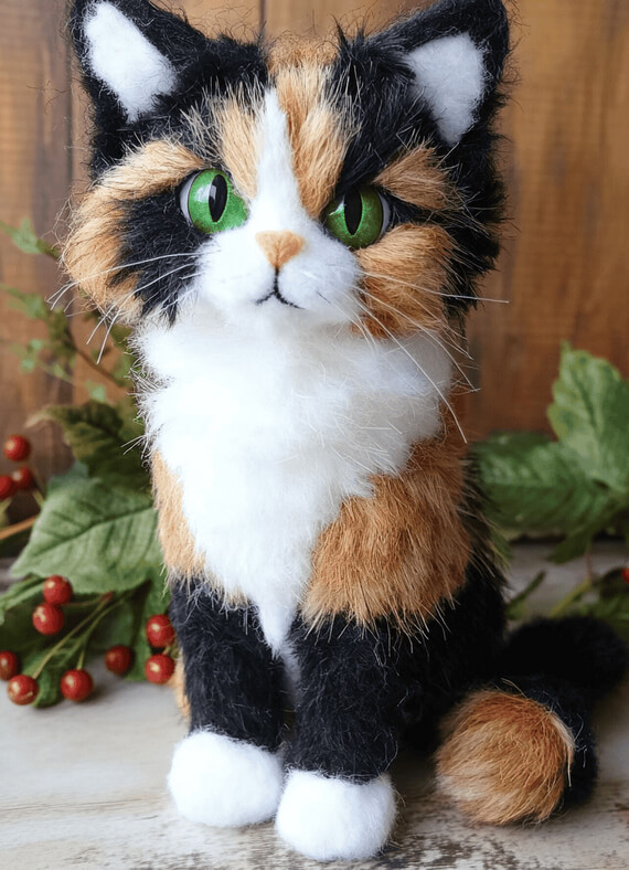 Tricolor Crochet Cat Pattern: Realistic Amigurumi Cats PDF