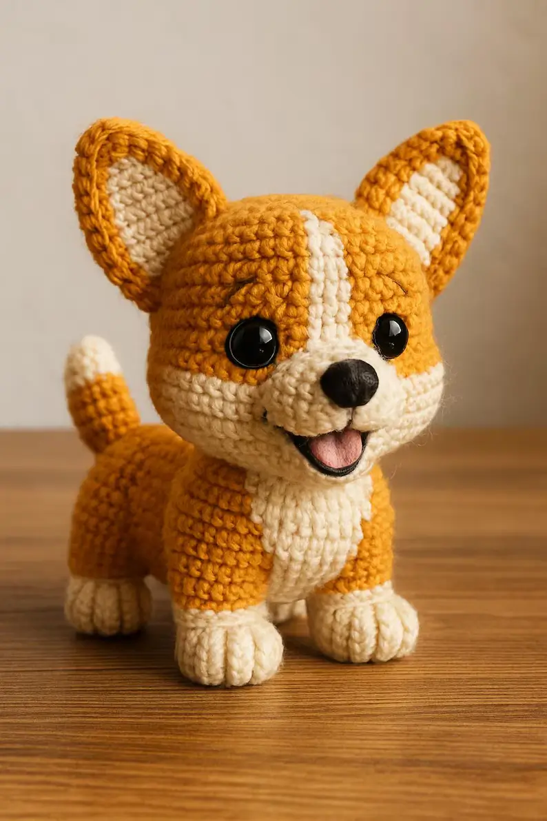 Amigurumi Corgi Crochet Pattern: Easy Puppy Plush Toy